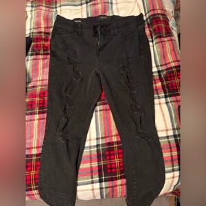 Torrid Black Distressed Bombshell Jeans